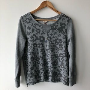 Banana Republic Floral Print Scoop Neck Sweater